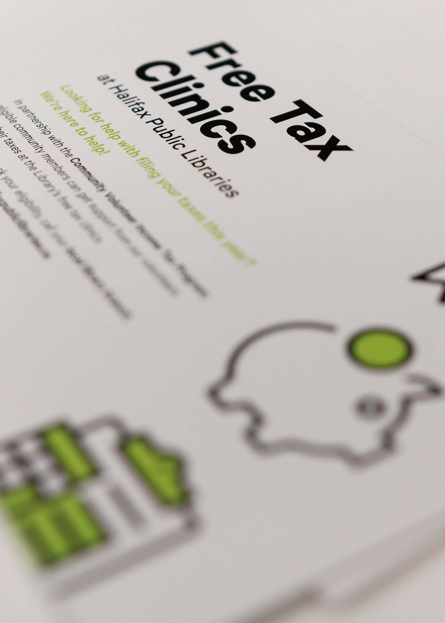 Free tax clinics at the Library.